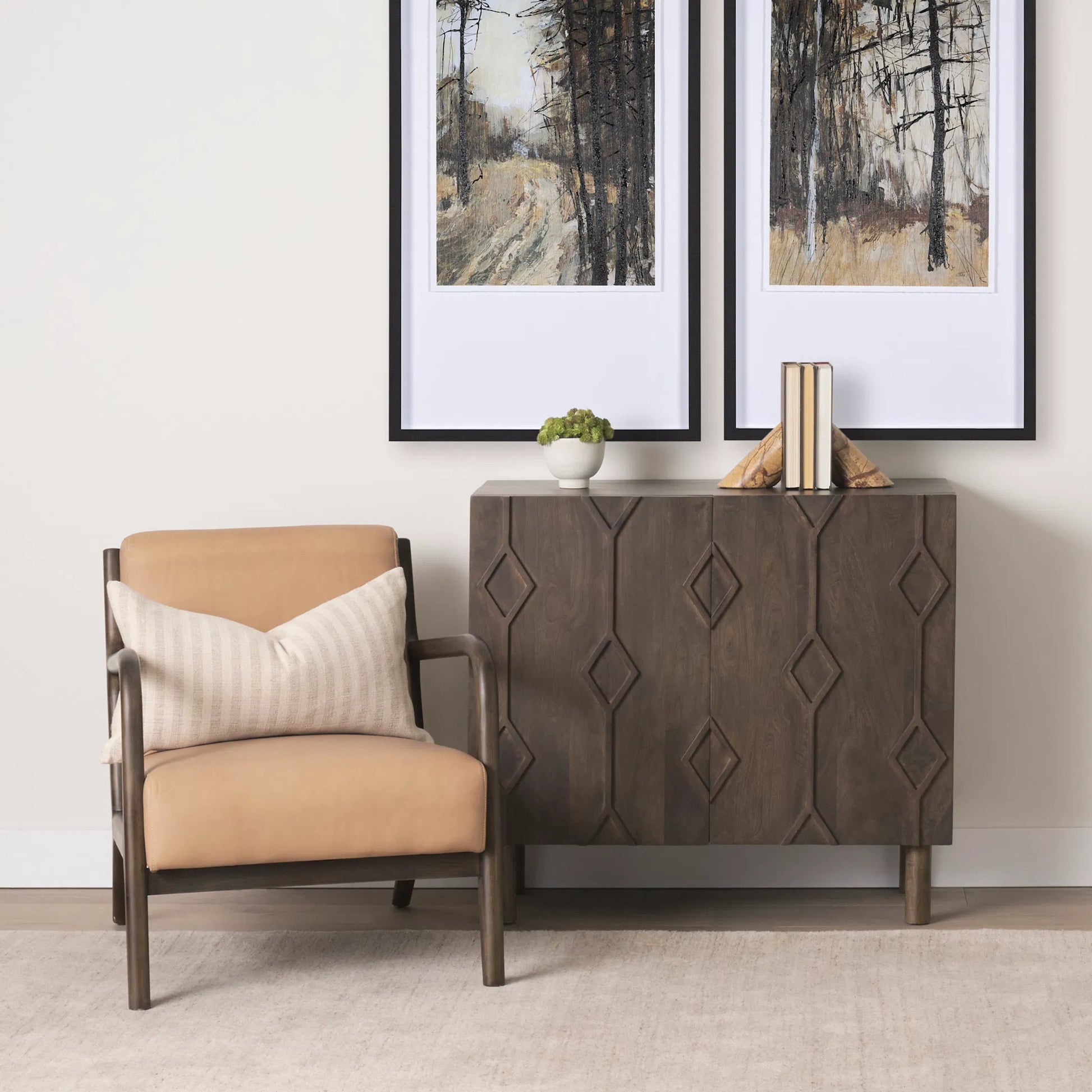 Rahima Bookends by Mercana in brown. Made from unique in a modern style.