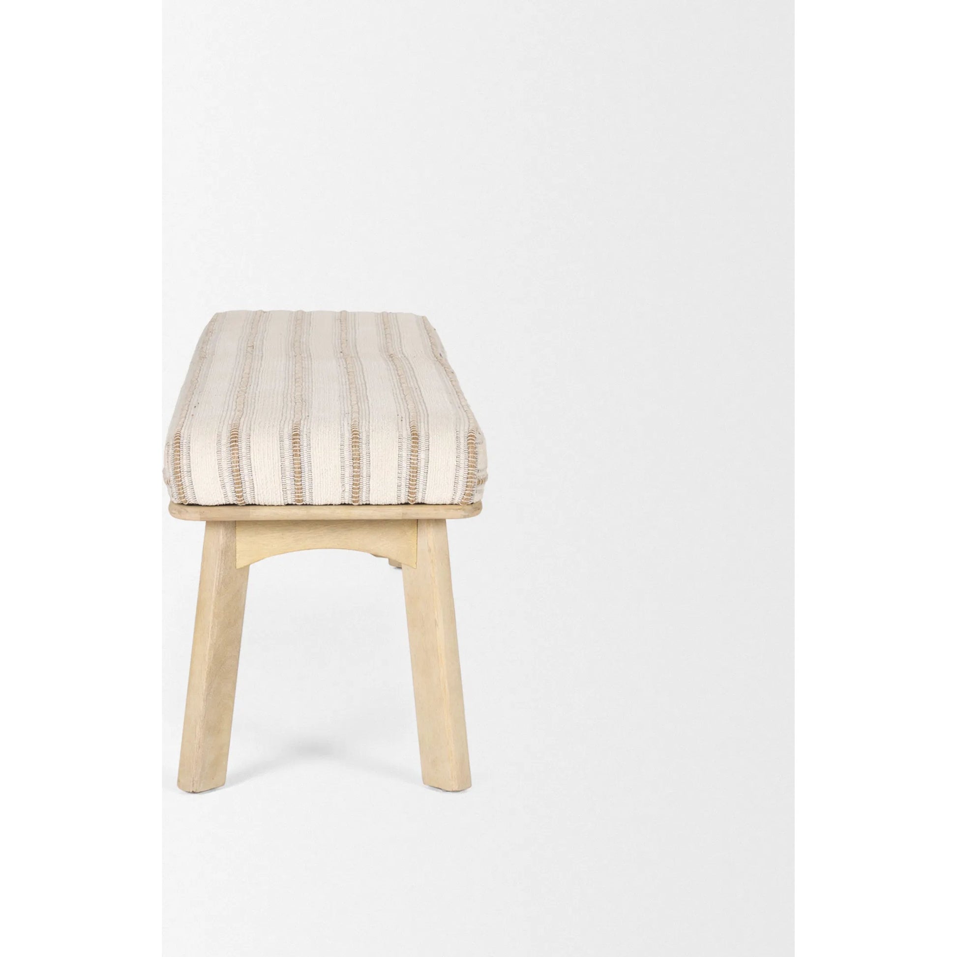 Taimo Bench by Mercana in cream, beige. Made from unique in a transitional style.