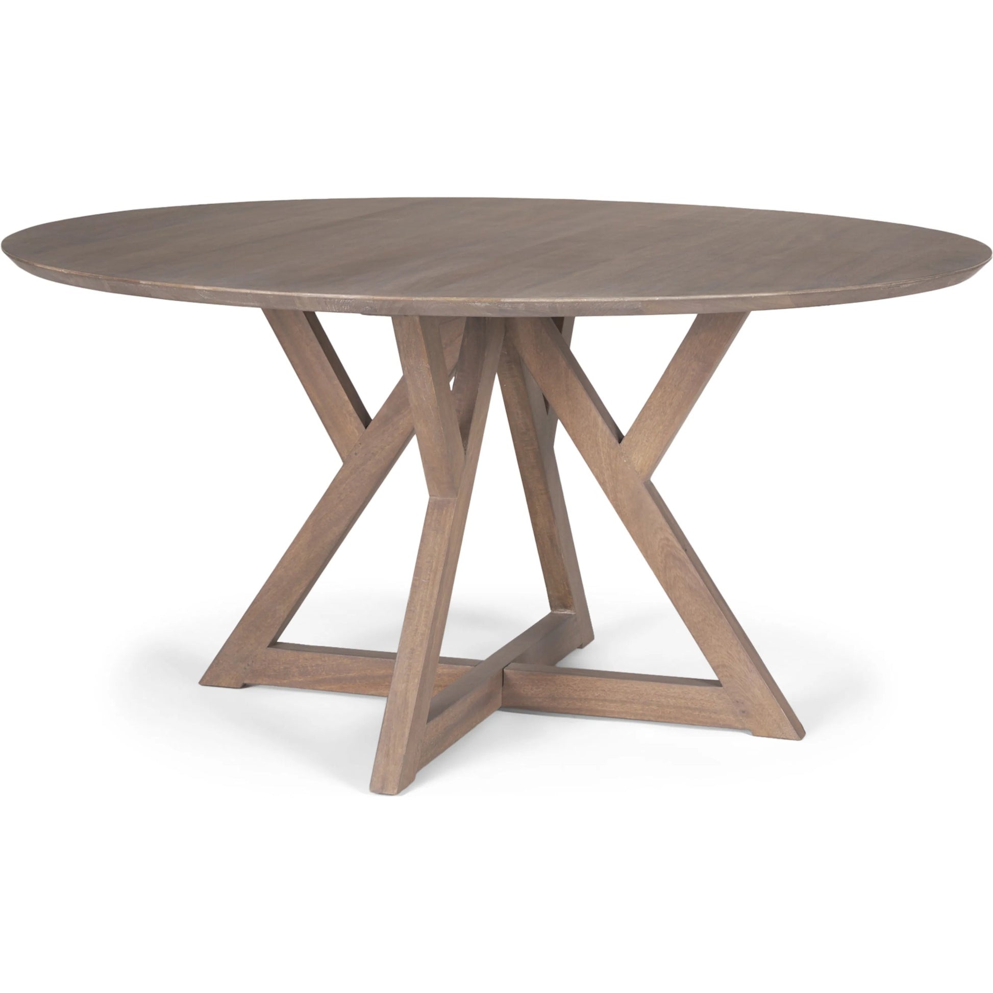 Jennings Dining Table by Mercana in brown. Made from solid wood in a modern style.