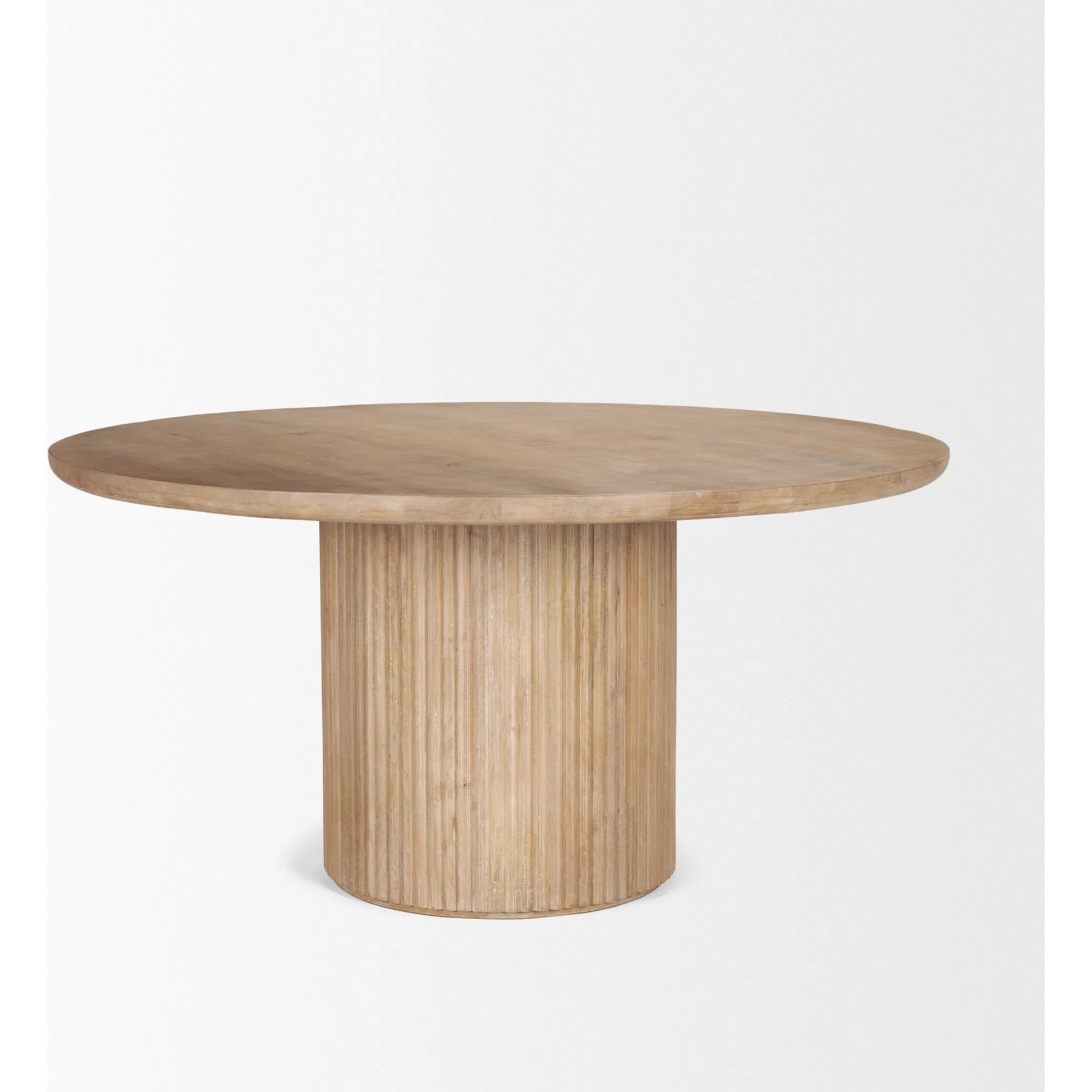 Terra Round Dining Table by Mercana. Made from solid wood in a traditional style.