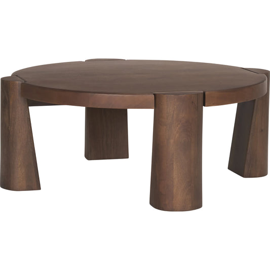 Tammar Coffee Table by Mercana in brown. Made from solid wood in a unique style.