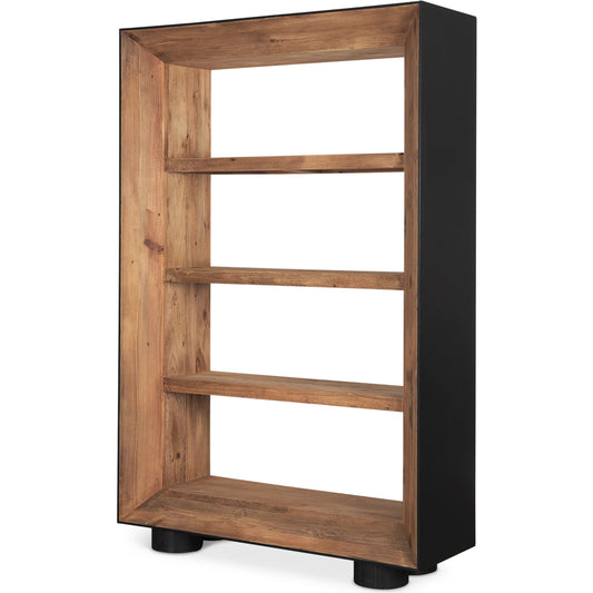 Tabor Bookcase by Mercana in brown. Made from manufactured wood in a unique style.