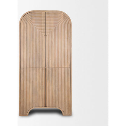 Sorina Curio Cabinet by Mercana in brown. Made from wood in a transitional style.