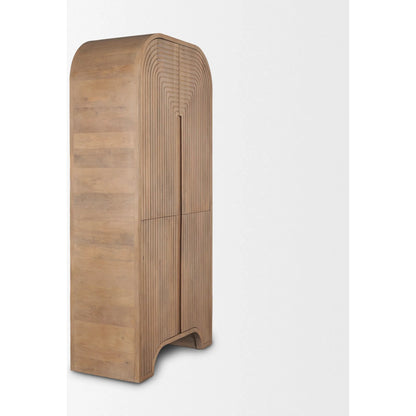 Sorina Curio Cabinet by Mercana in brown. Made from wood in a transitional style.