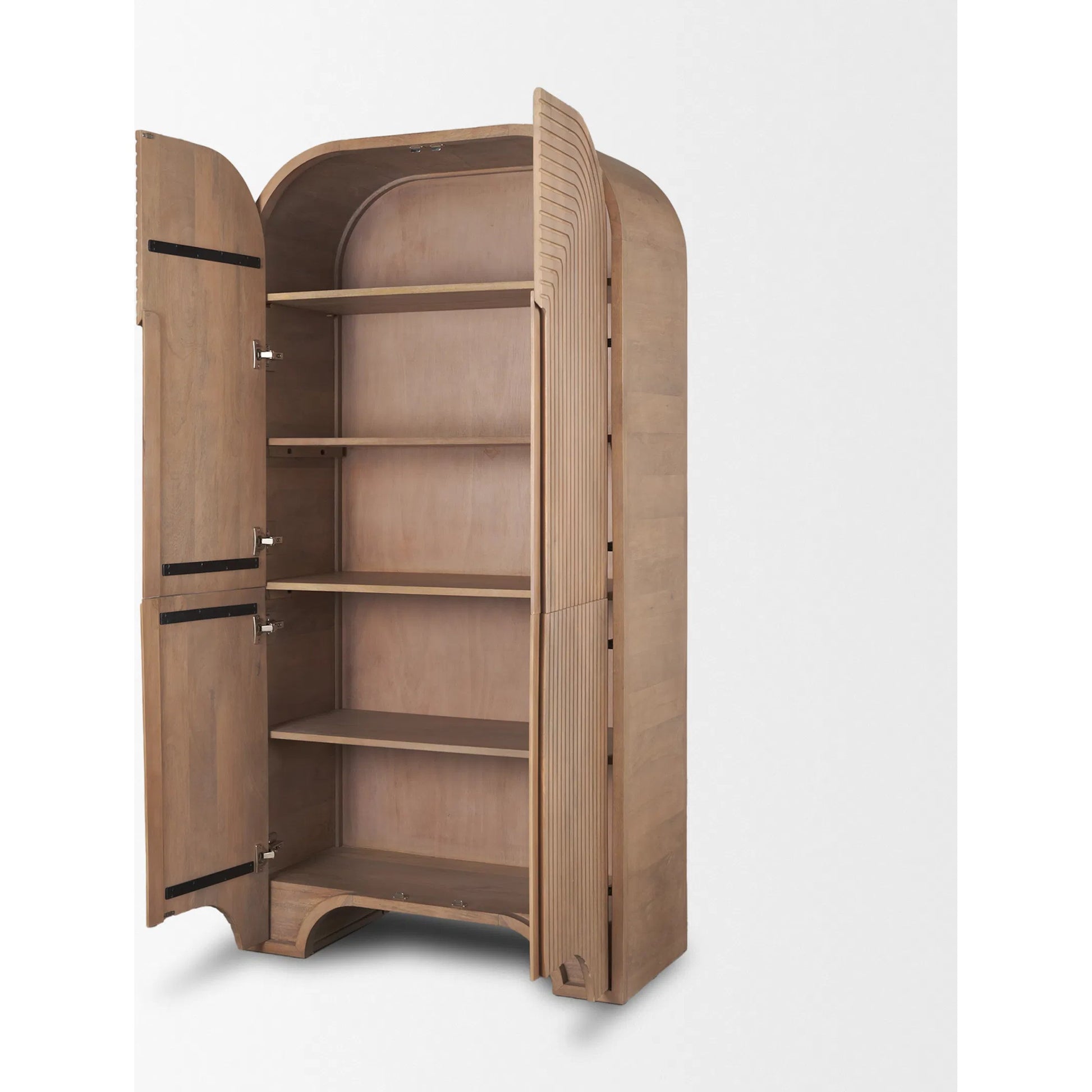 Sorina Curio Cabinet by Mercana in brown. Made from wood in a transitional style.