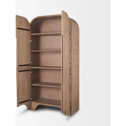 Sorina Curio Cabinet by Mercana in brown. Made from wood in a transitional style.