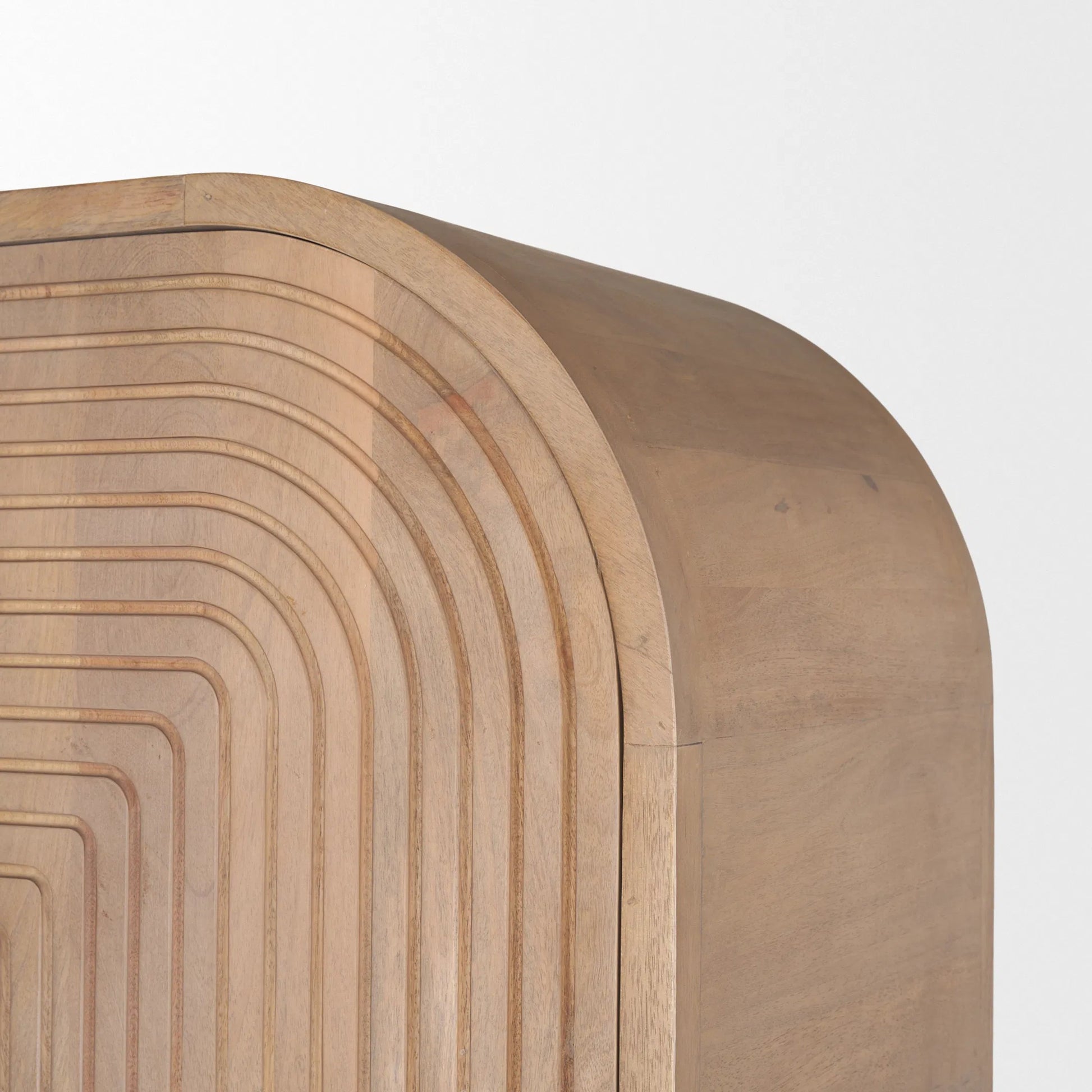 Sorina Curio Cabinet by Mercana in brown. Made from wood in a transitional style.