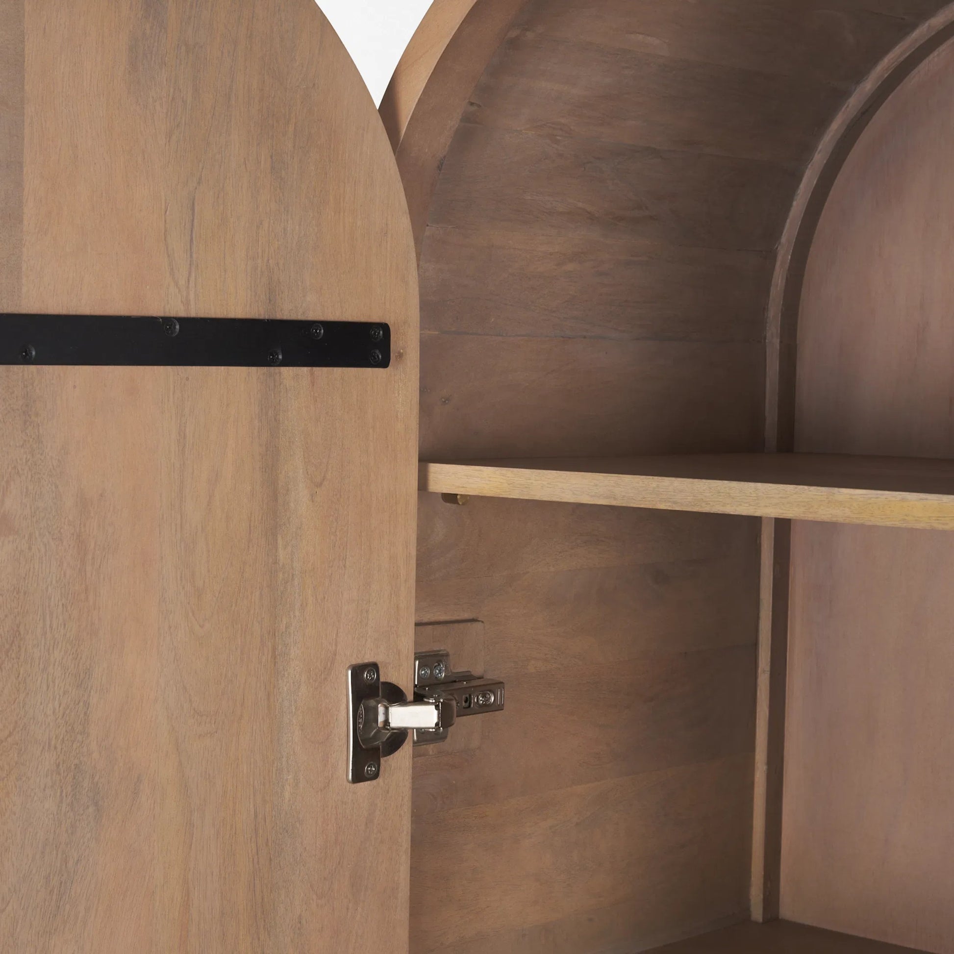 Sorina Curio Cabinet by Mercana in brown. Made from wood in a transitional style.