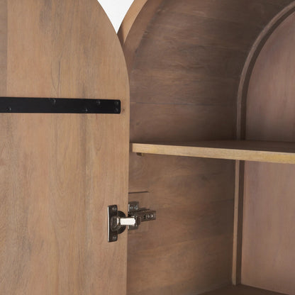 Sorina Curio Cabinet by Mercana in brown. Made from wood in a transitional style.