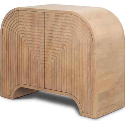 Sorina Accent Cabinet by Mercana in brown. Made from solid wood in a transitional style.