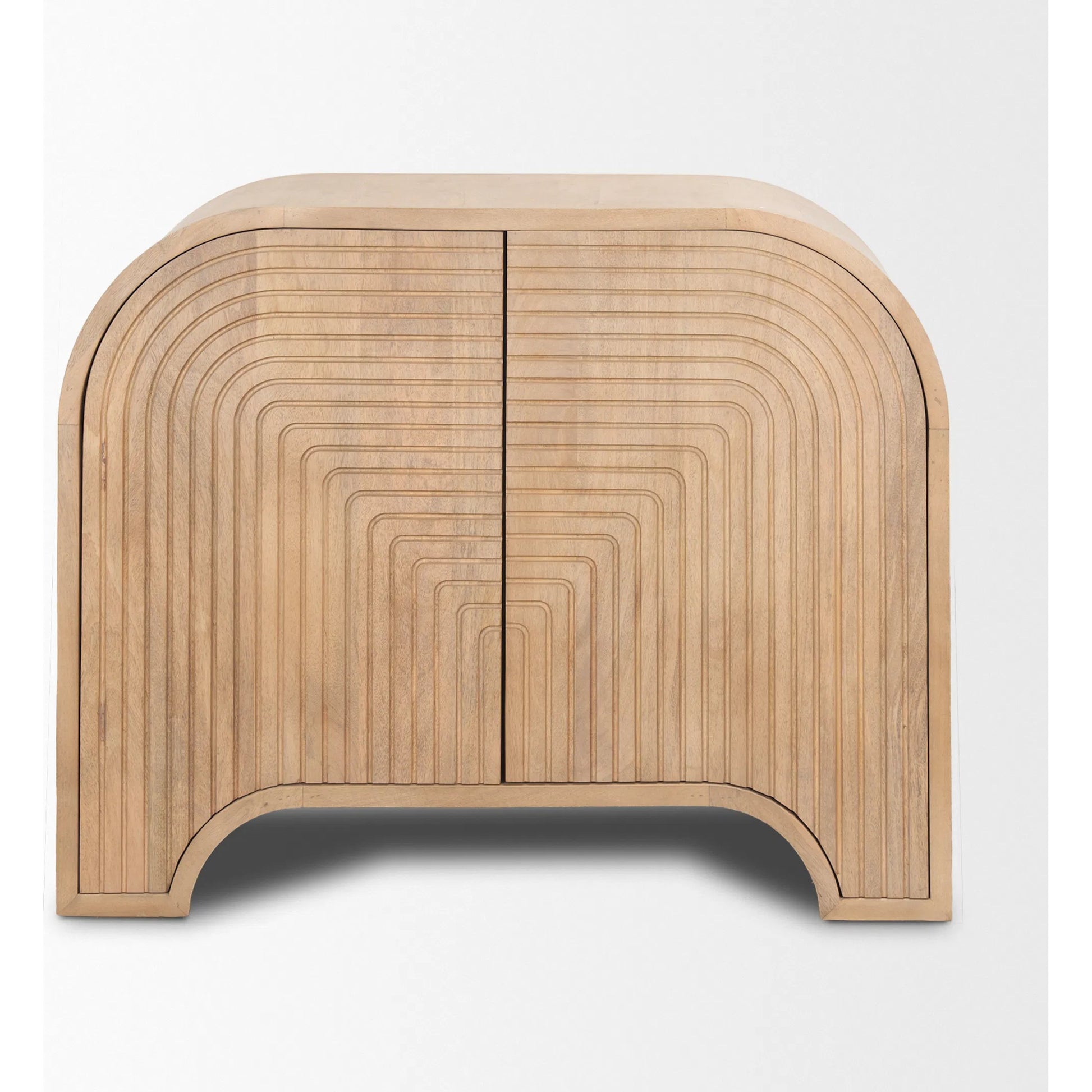 Sorina Accent Cabinet by Mercana in brown. Made from solid wood in a transitional style.