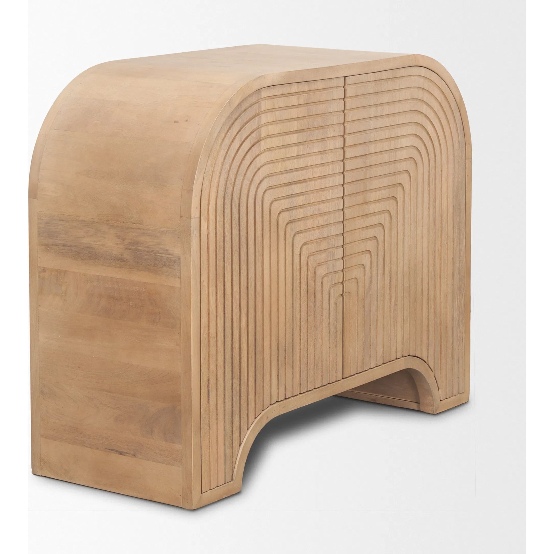 Sorina Accent Cabinet by Mercana in brown. Made from solid wood in a transitional style.