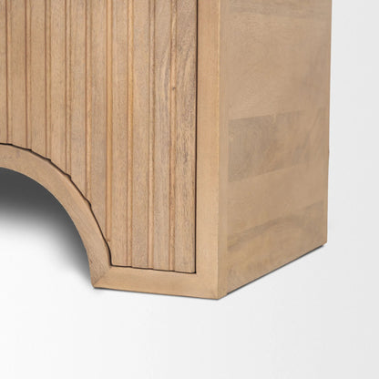 Sorina Accent Cabinet by Mercana in brown. Made from solid wood in a transitional style.