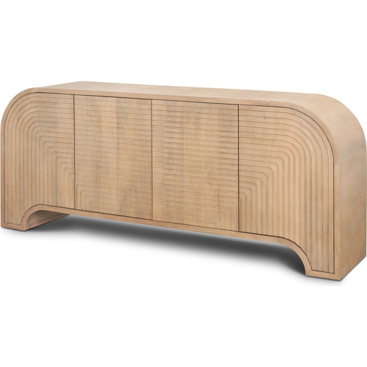 Sorina Sideboard by Mercana in brown. Made from solid wood in a unique style.