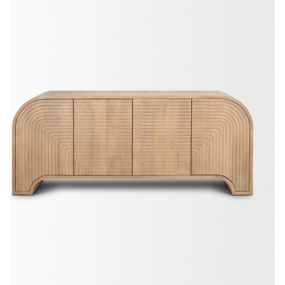 Sorina Sideboard by Mercana in brown. Made from solid wood in a transitional style.