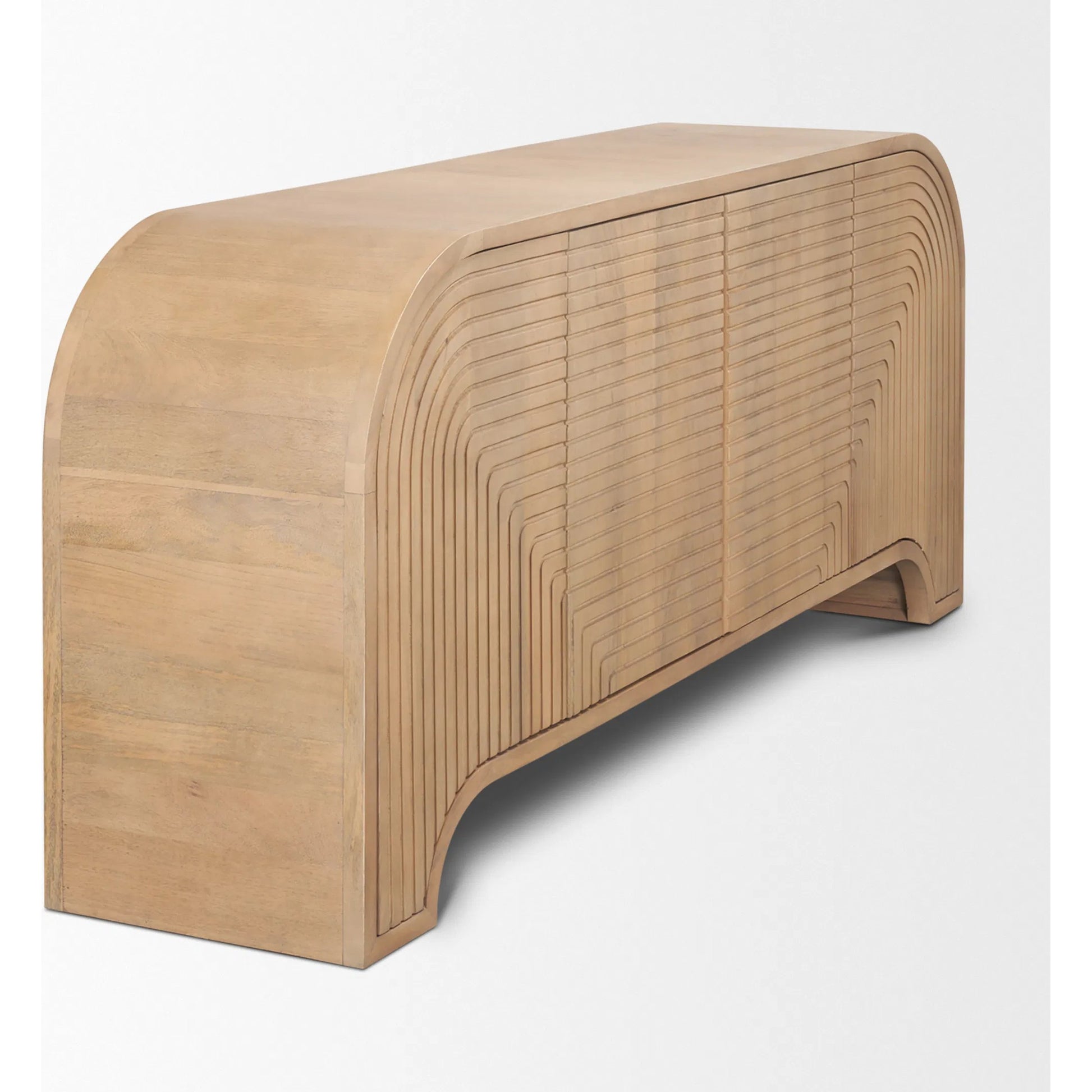 Sorina Sideboard by Mercana in brown. Made from solid wood in a transitional style.