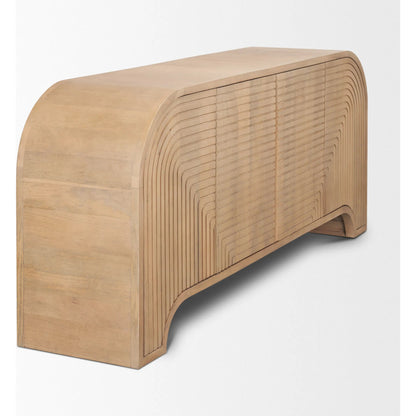 Sorina Sideboard by Mercana in brown. Made from solid wood in a transitional style.