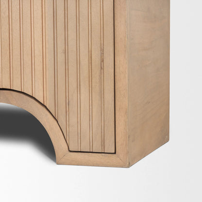 Sorina Sideboard by Mercana in brown. Made from solid wood in a transitional style.