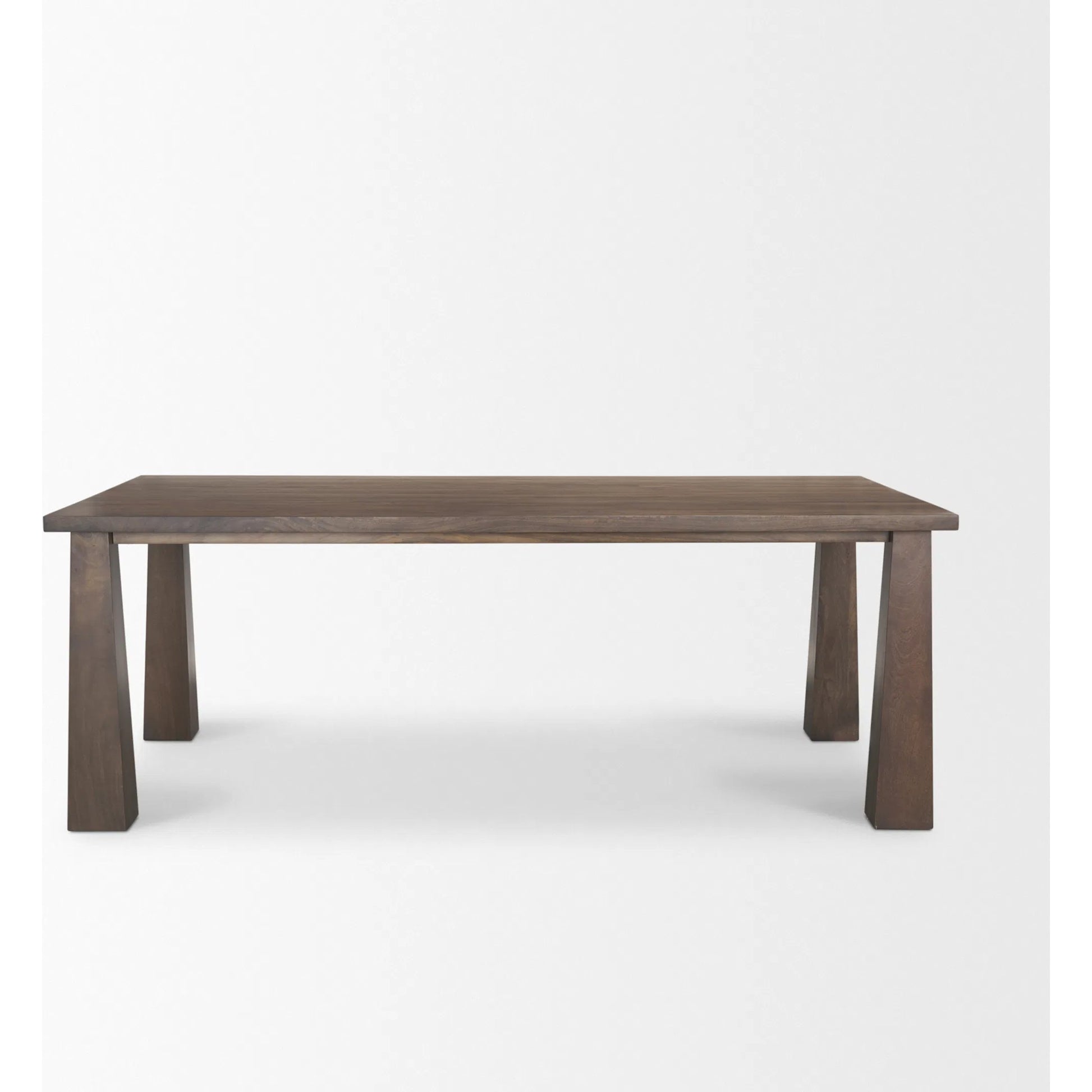 Wolcott Dining Table by Mercana in brown. Made from solid wood in a unique style.