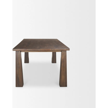Wolcott Dining Table by Mercana in brown. Made from solid wood in a unique style.