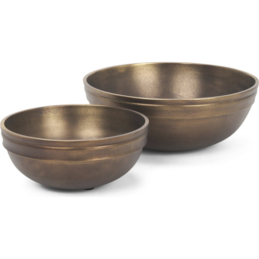 Tomiko Bowls by Mercana in brass. Made from metal in a unique style.