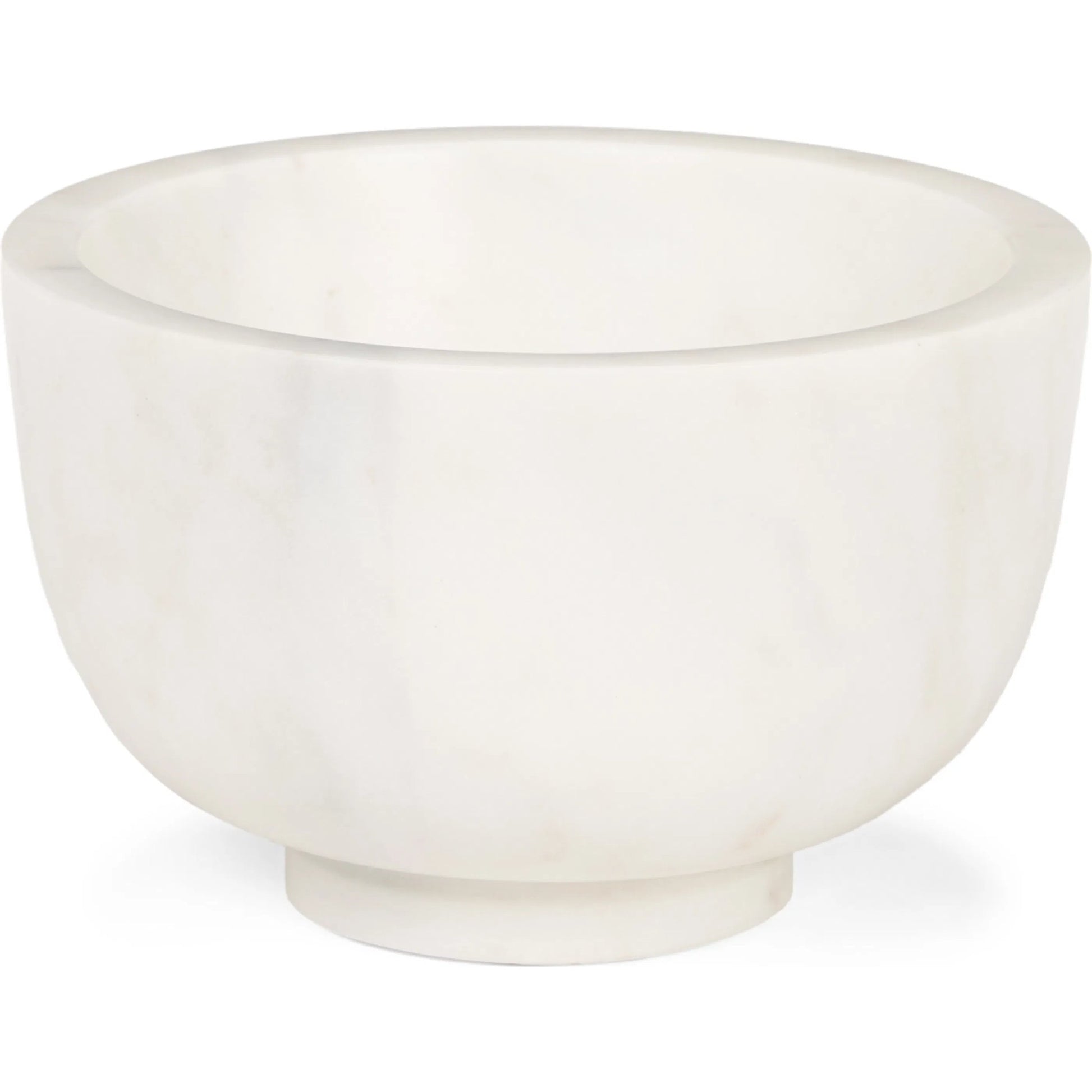 Katora Premium Solid Bowl by Mercana in white. Made from marble in a modern style.