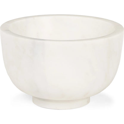 Katora Premium Solid Bowl by Mercana in white. Made from marble in a modern style.