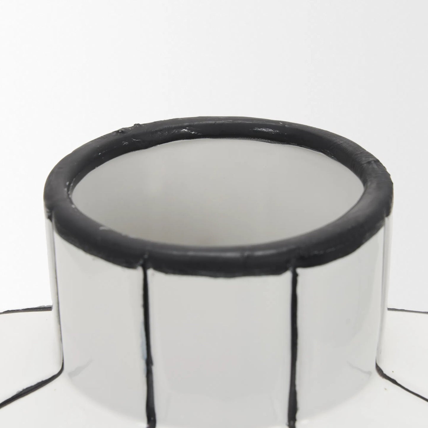 023 SI-2370616 | Closeup | Dinah Black Stripes Vase by Mercana in black, white. Made from ceramic in a modern style.