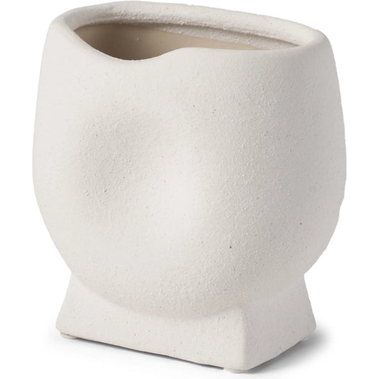 Darian Textured Vase by Mercana in white. Made from ceramic in a unique style.