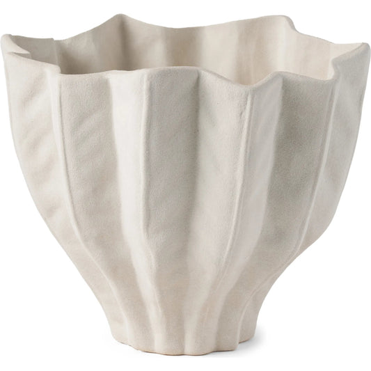 001 SI-2370621 | Primary Silo | Daria Textured Sculptural Bowl by Mercana in white. Made from ceramic in a unique style.