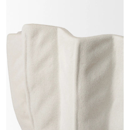 Daria Textured Sculptural Bowl by Mercana in white. Made from ceramic in a unique style.
