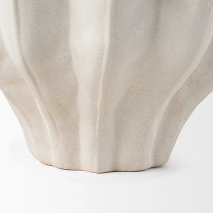 Daria Textured Sculptural Bowl by Mercana in white. Made from ceramic in a unique style.