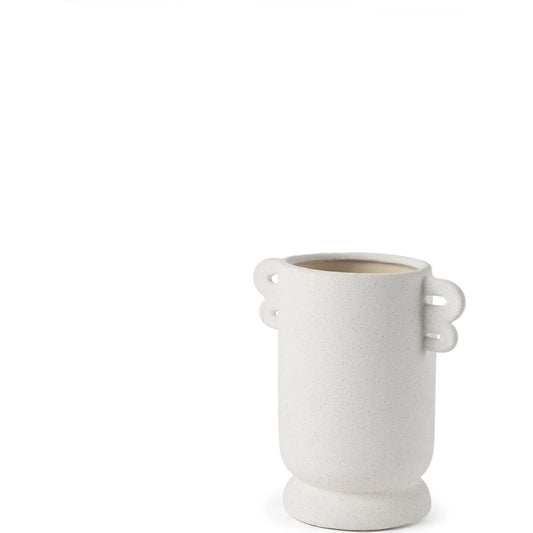 Dylan Textured Vase by Mercana in white. Made from ceramic in a modern style.