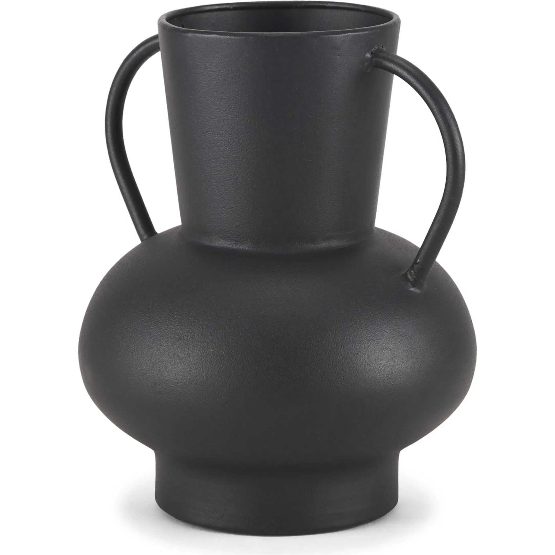 Tasya Vase by Mercana in black. Made from metal in a modern style.
