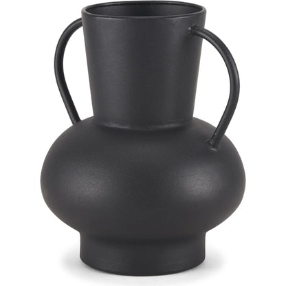 Tasya Vase by Mercana in black. Made from metal in a modern style.