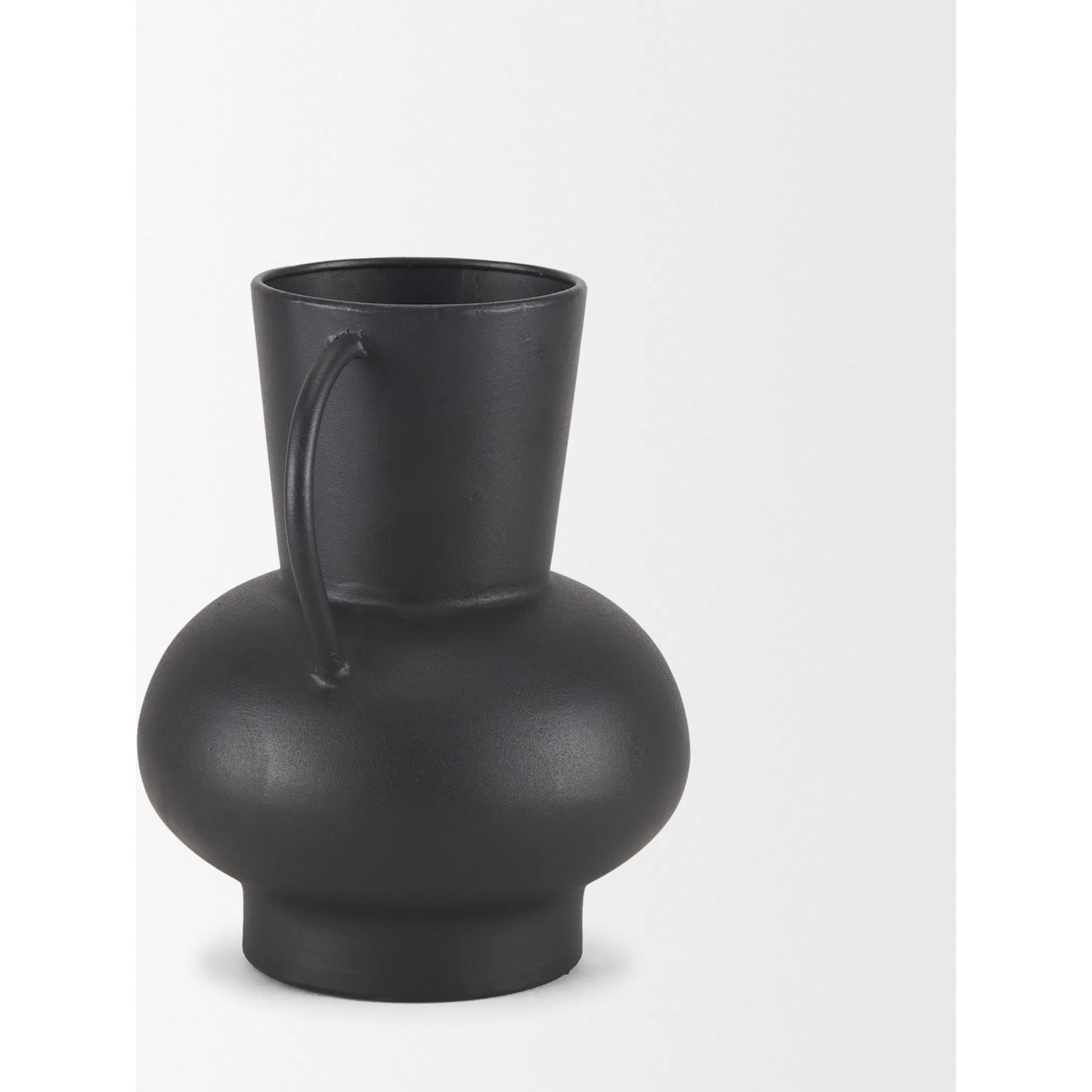 Tasya Vase by Mercana in black. Made from metal in a modern style.