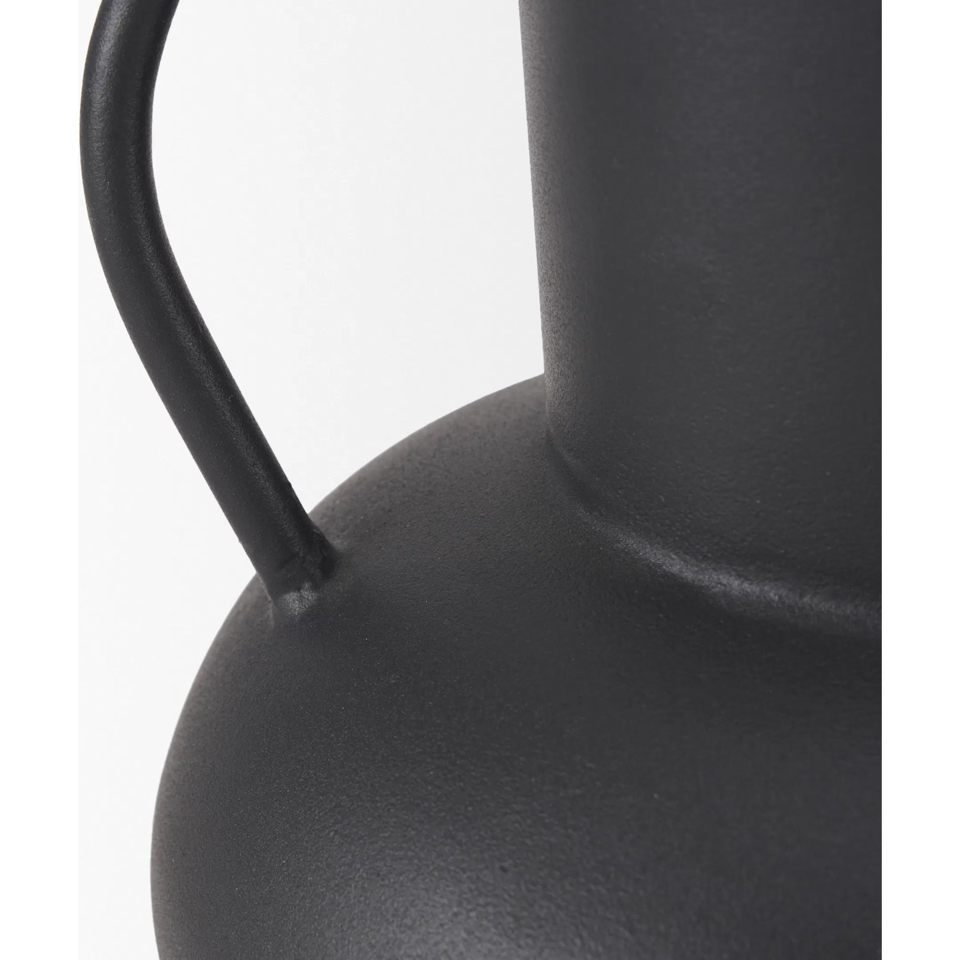 Tasya Vase by Mercana in black. Made from metal in a modern style.