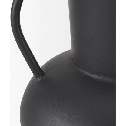 Tasya Vase by Mercana in black. Made from metal in a modern style.