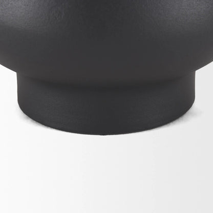 Tasya Vase by Mercana in black. Made from metal in a modern style.