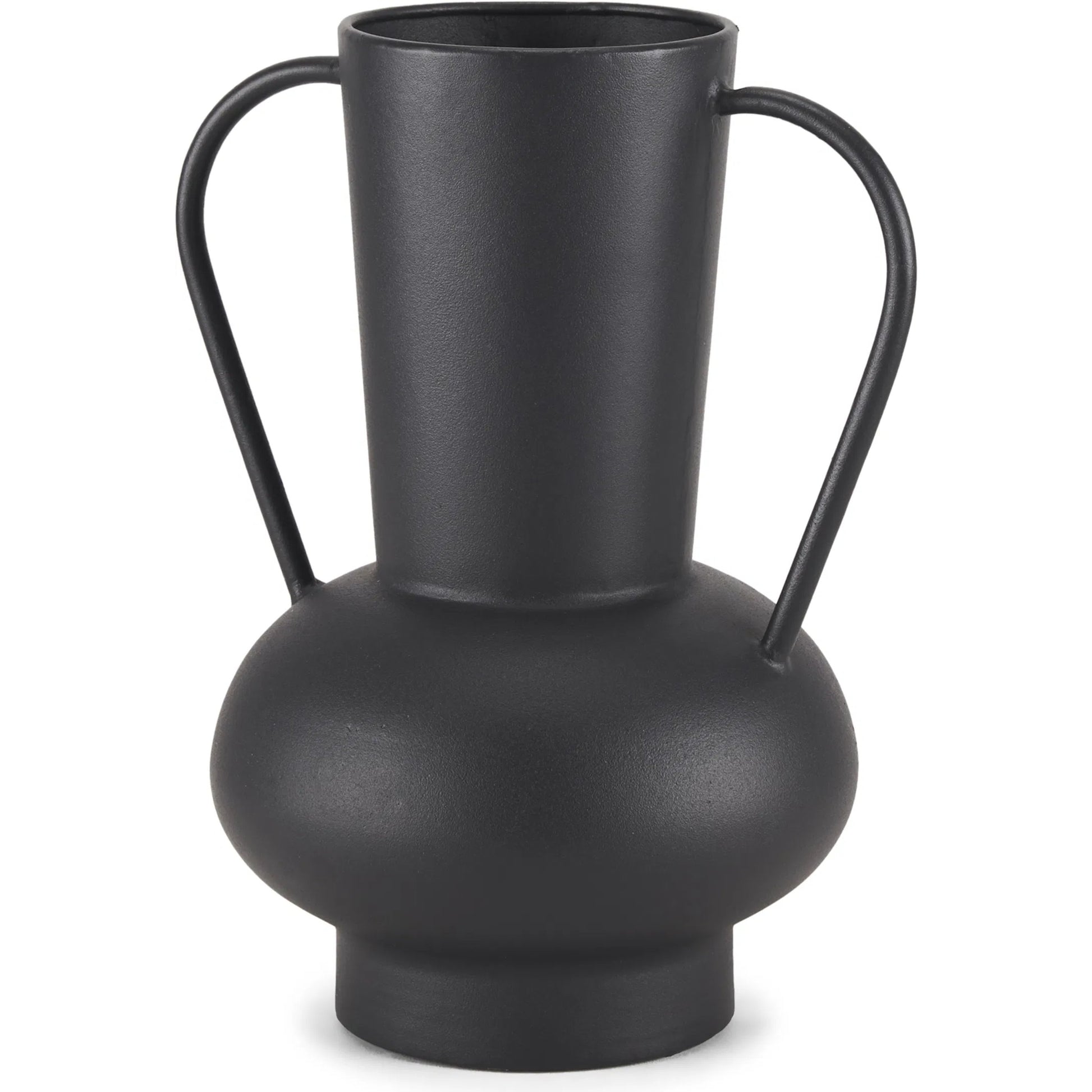 Tasya Vase by Mercana in black. Made from metal in a modern style.