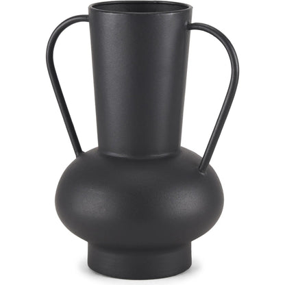 Tasya Vase by Mercana in black. Made from metal in a modern style.