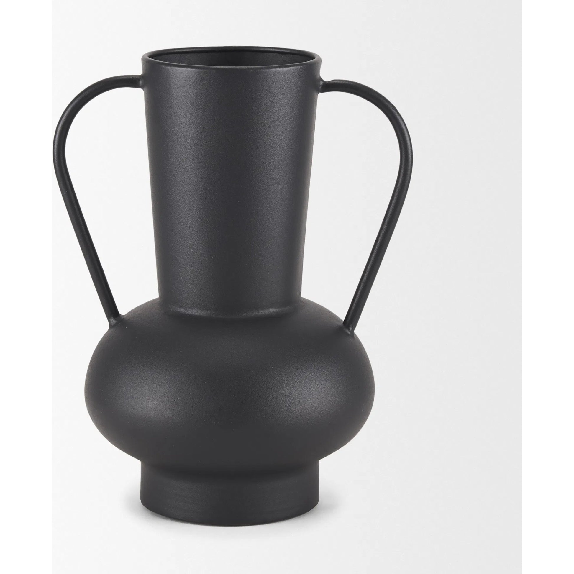 Tasya Vase by Mercana in black. Made from metal in a modern style.