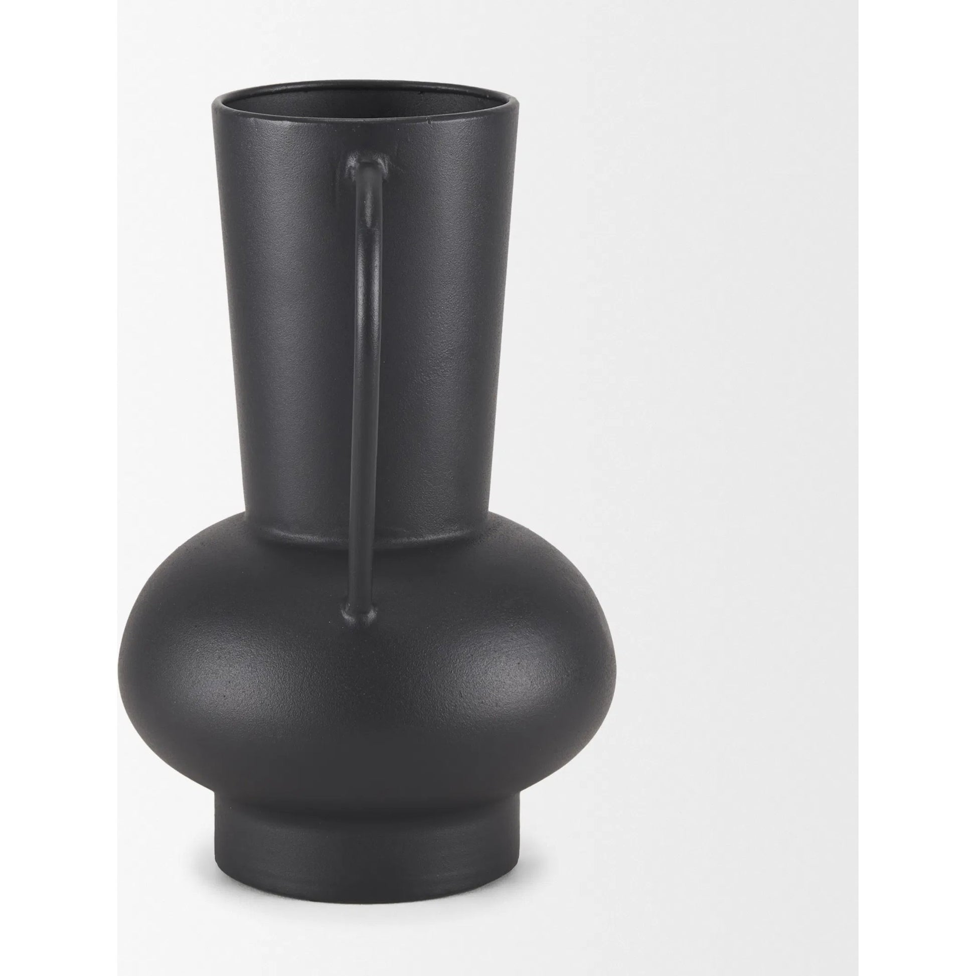 Tasya Vase by Mercana in black. Made from metal in a modern style.