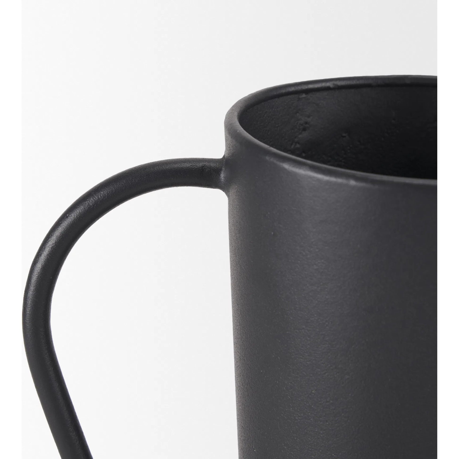 Tasya Vase by Mercana in black. Made from metal in a modern style.