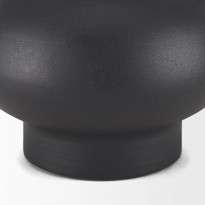 Tasya Vase by Mercana in black. Made from metal in a modern style.