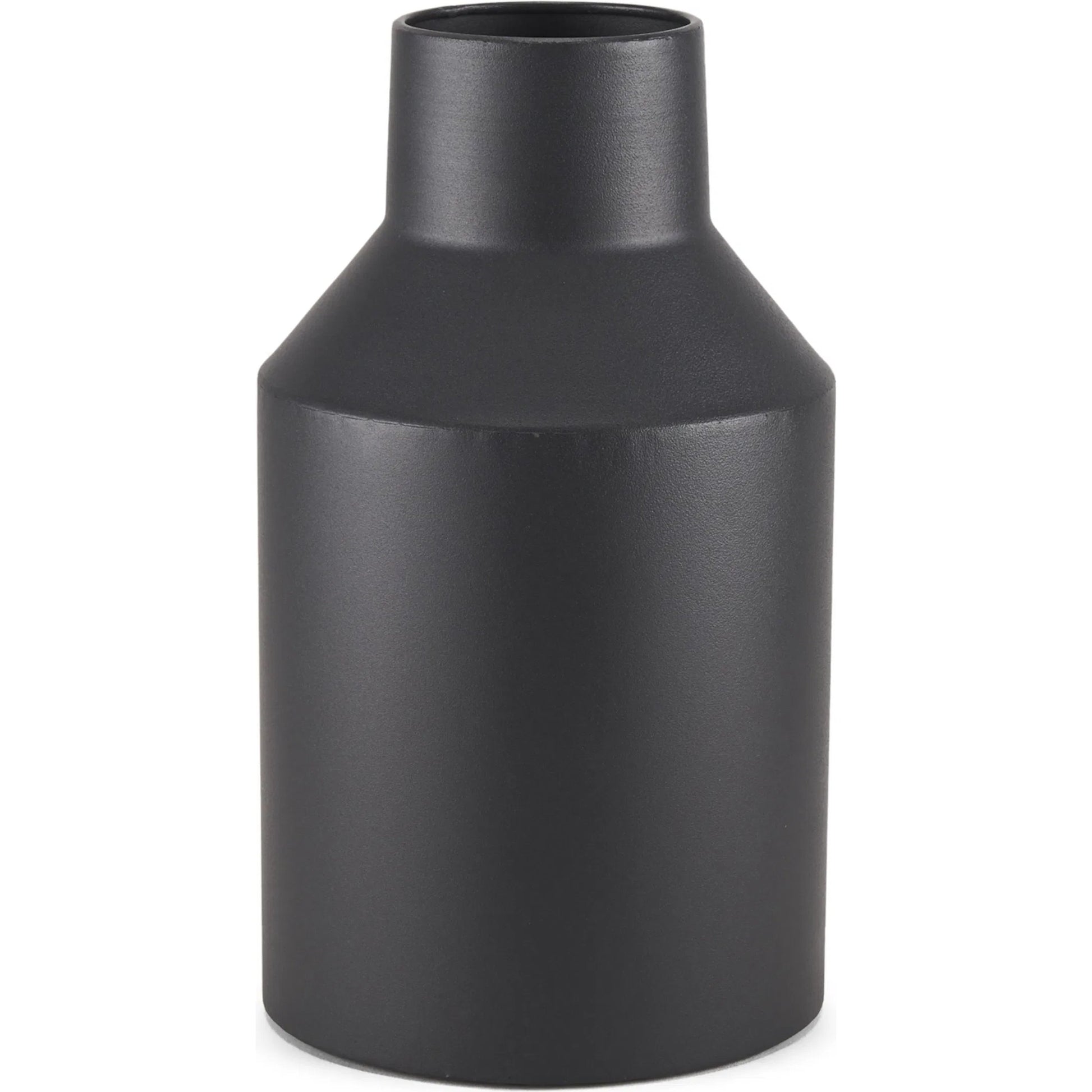 Tosca Vase by Mercana in black. Made from metal in a modern style.