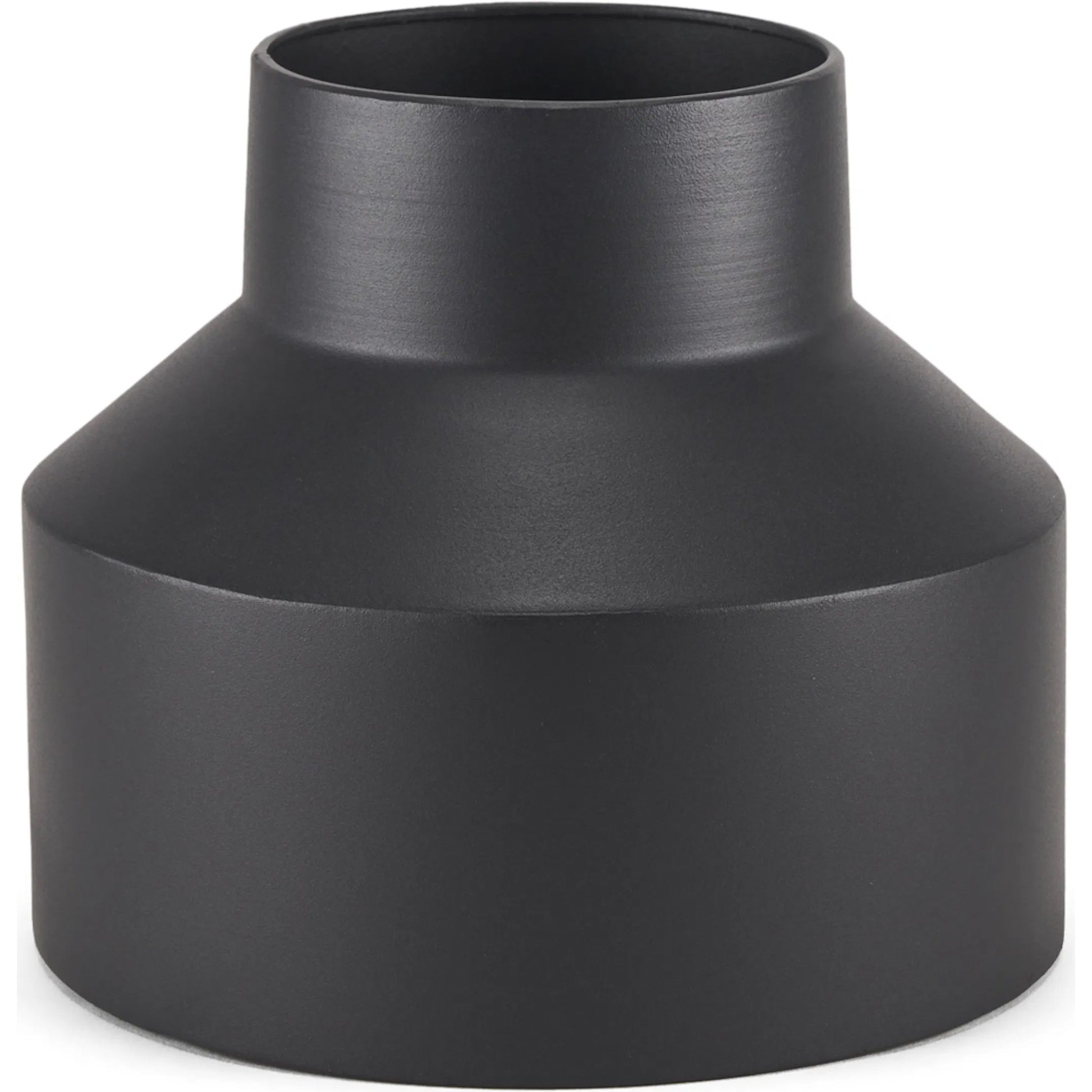 Tosca Vase by Mercana in black. Made from metal in a modern style.
