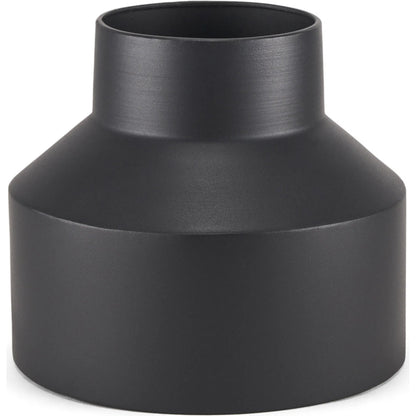 Tosca Vase by Mercana in black. Made from metal in a modern style.