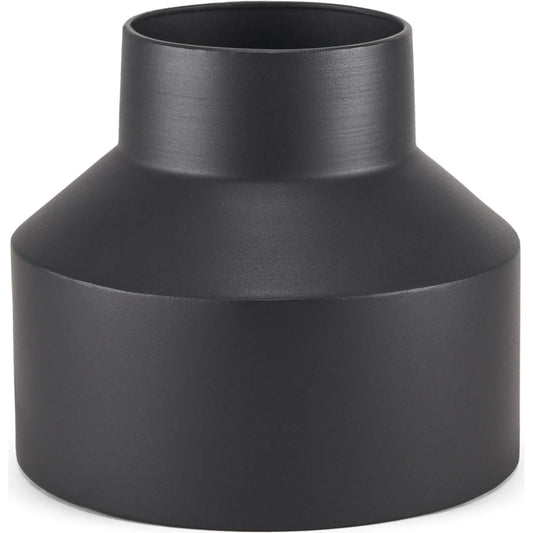 Tosca Vase by Mercana in black. Made from metal in a unique style.