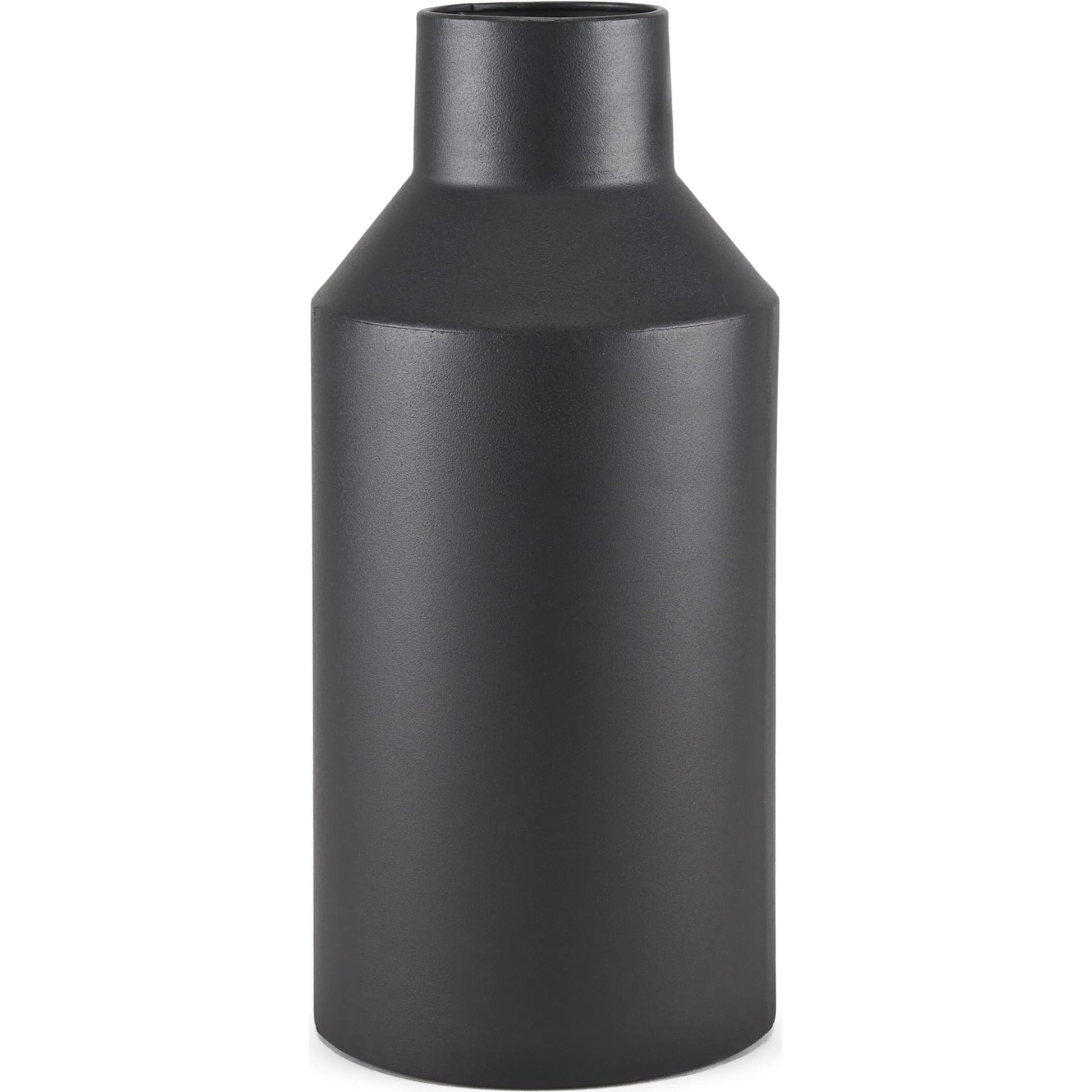 Tosca Vase by Mercana in black. Made from metal in a modern style.